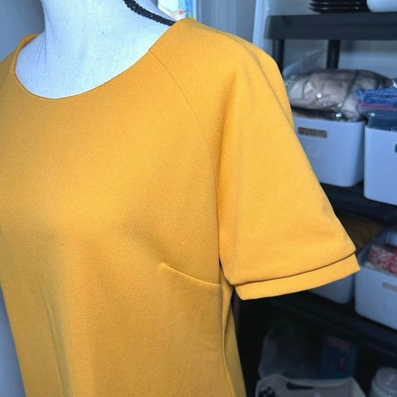 VICI Mustard Yellow Casual Shirt Style Dress Size Large Y2K Boho - Picture 3 of 5